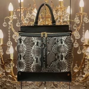 Charming Charlie Bag- Black Python